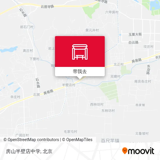房山半壁店中学地图