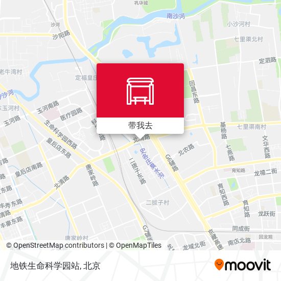地铁生命科学园站地图