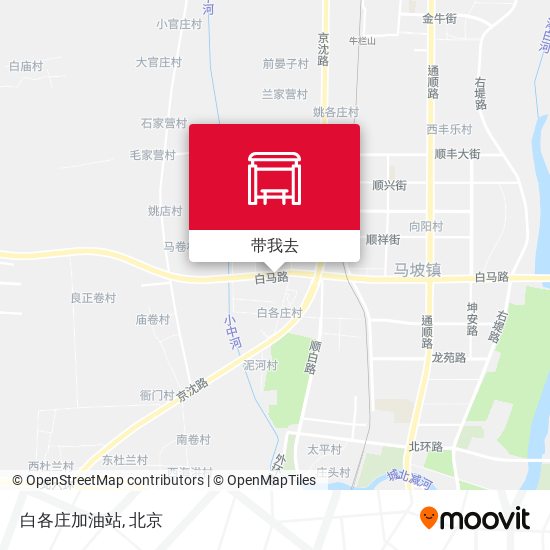 白各庄加油站地图