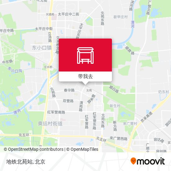 地铁北苑站地图