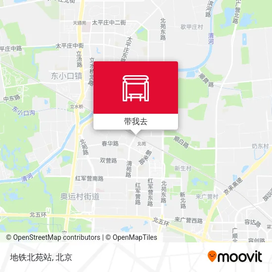 地铁北苑站地图