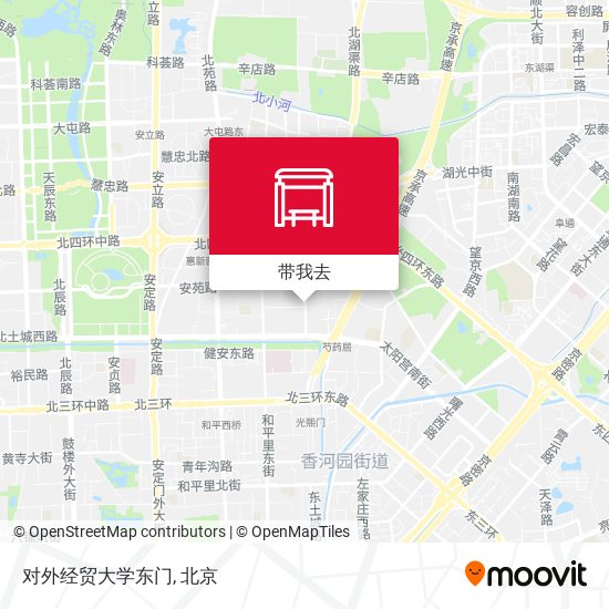 对外经贸大学东门地图