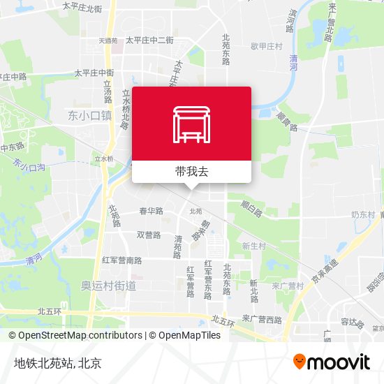 地铁北苑站地图