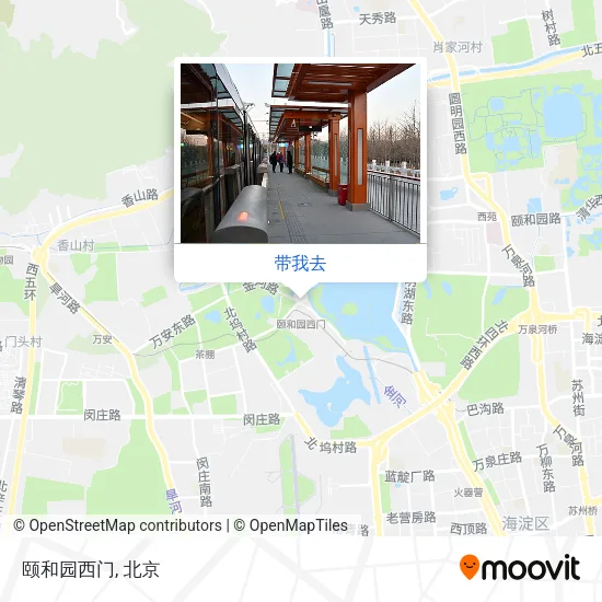 颐和园西门地图