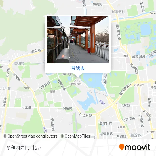 颐和园西门地图