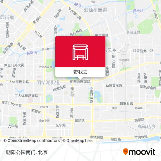 朝阳公园南门地图