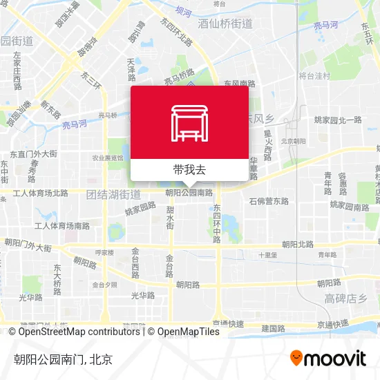 朝阳公园南门地图