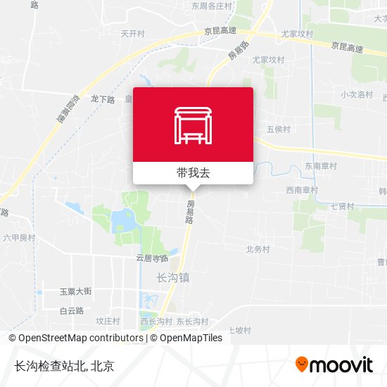 长沟检查站北地图