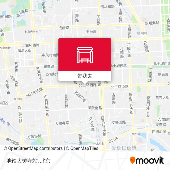 地铁大钟寺站地图