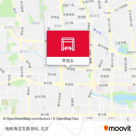 地铁海淀五路居站地图