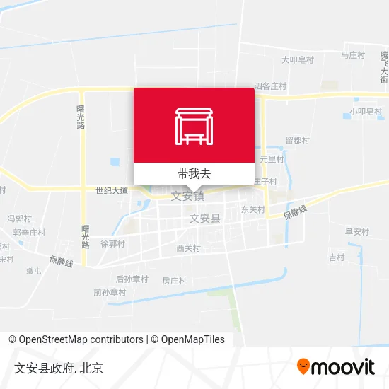 文安县政府地图