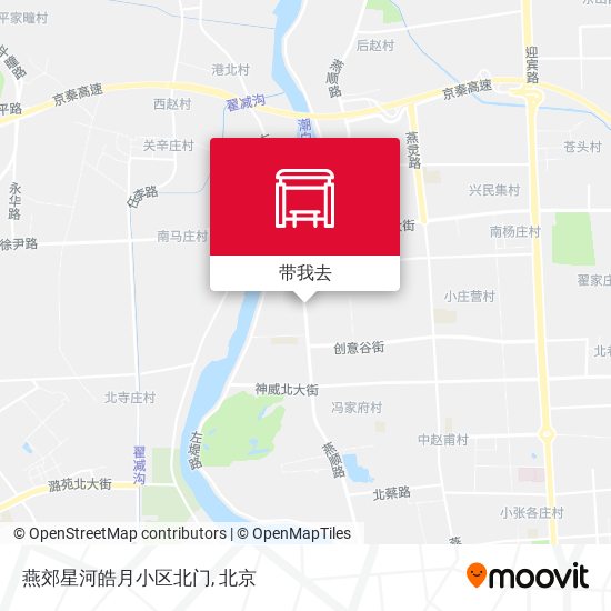 燕郊星河皓月小区北门地图