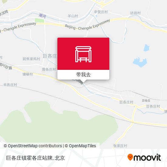巨各庄镇霍各庄站牌地图