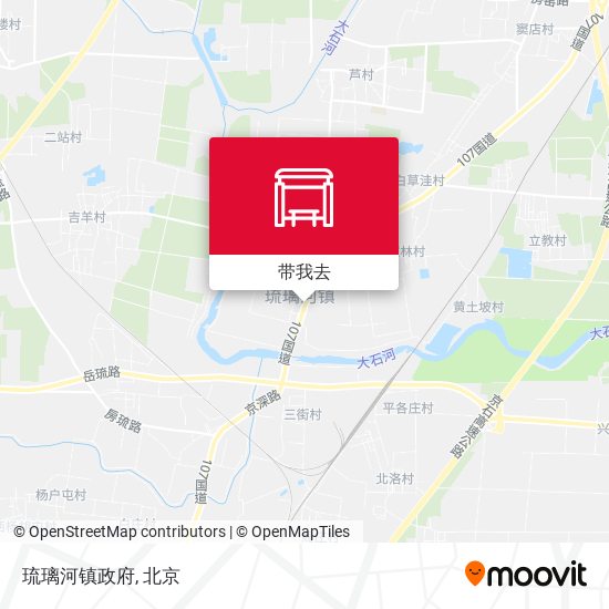 琉璃河镇政府地图