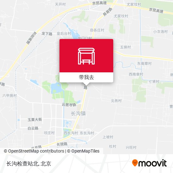 长沟检查站北地图