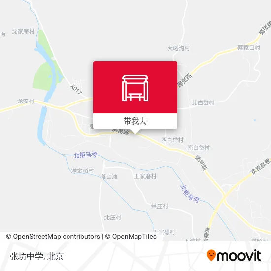张坊中学地图