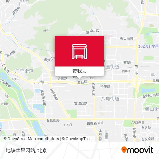 地铁苹果园站地图