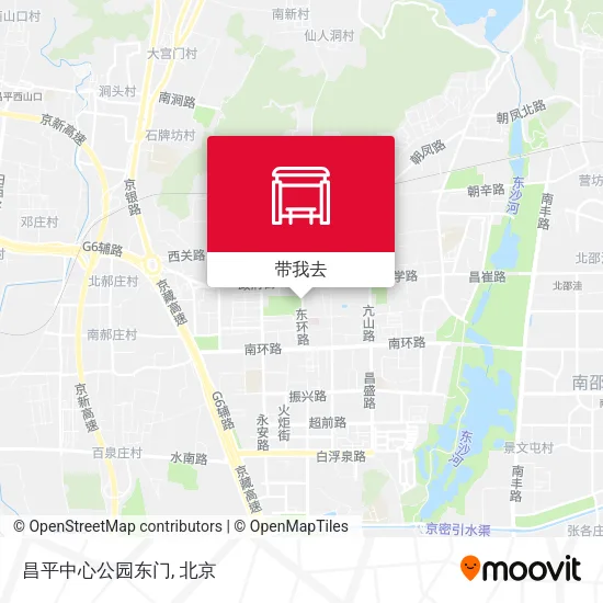昌平中心公园东门地图