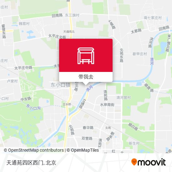 天通苑四区西门地图