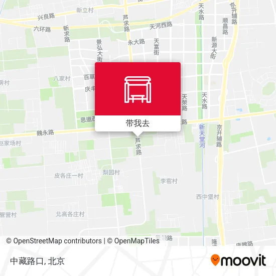 中藏路口地图