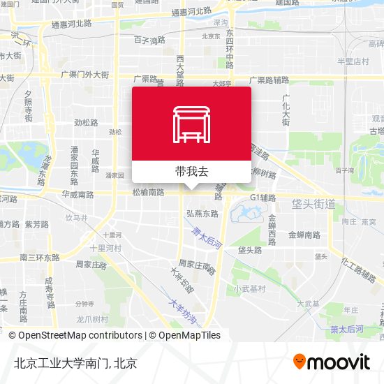 北京工业大学南门地图