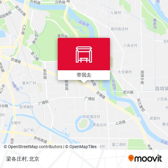 梁各庄村地图