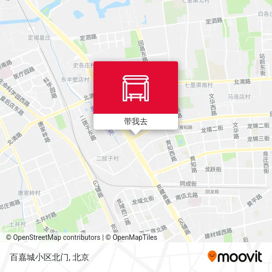 百嘉城小区北门地图