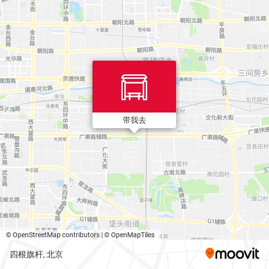 四根旗杆地图