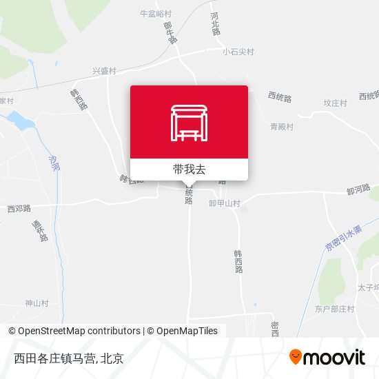 西田各庄镇马营地图