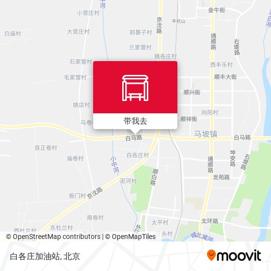 白各庄加油站地图
