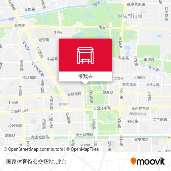 国家体育馆公交场站地图