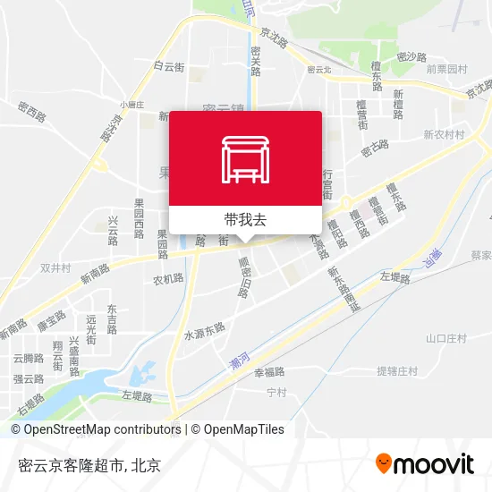 密云京客隆超市地图