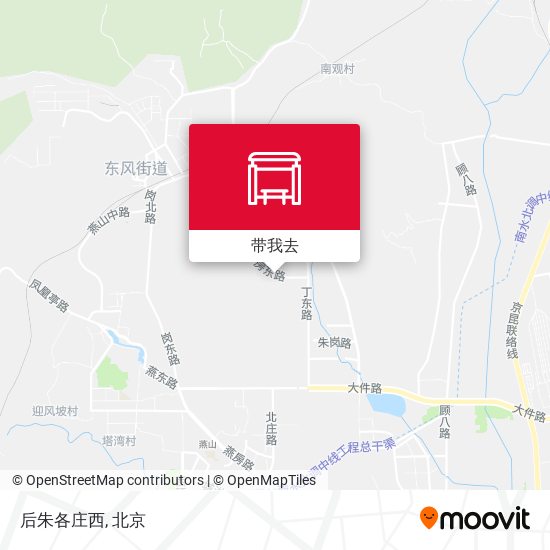 后朱各庄西地图