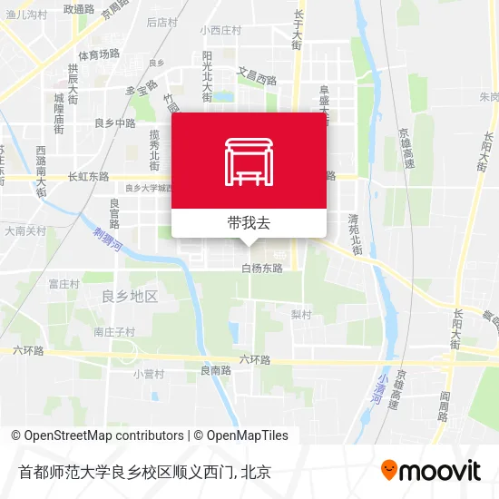 首都师范大学良乡校区顺义西门地图