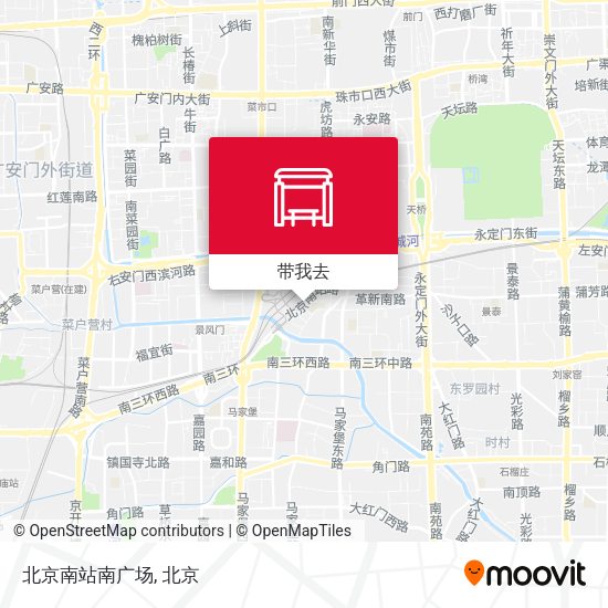 北京南站南广场地图
