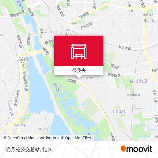 晓月苑公交总站地图