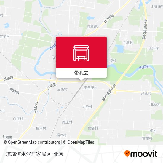 琉璃河水泥厂家属区地图