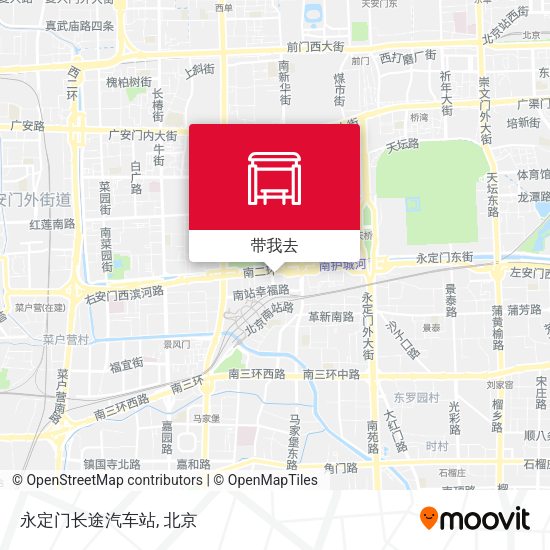 永定门长途汽车站地图
