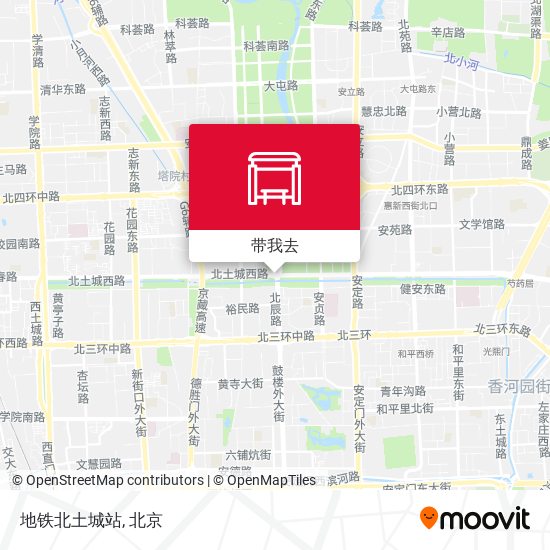 地铁北土城站地图