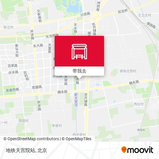 地铁天宫院站地图