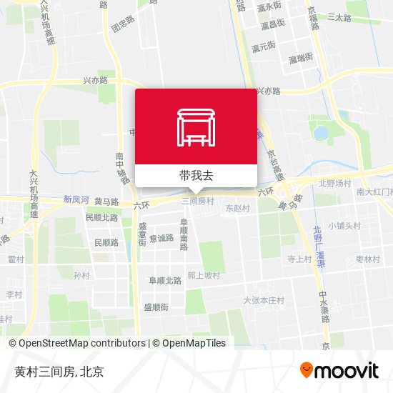 黄村三间房地图