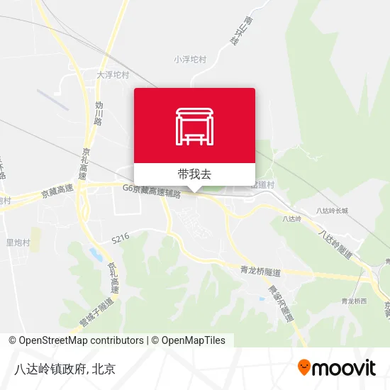 八达岭镇政府地图