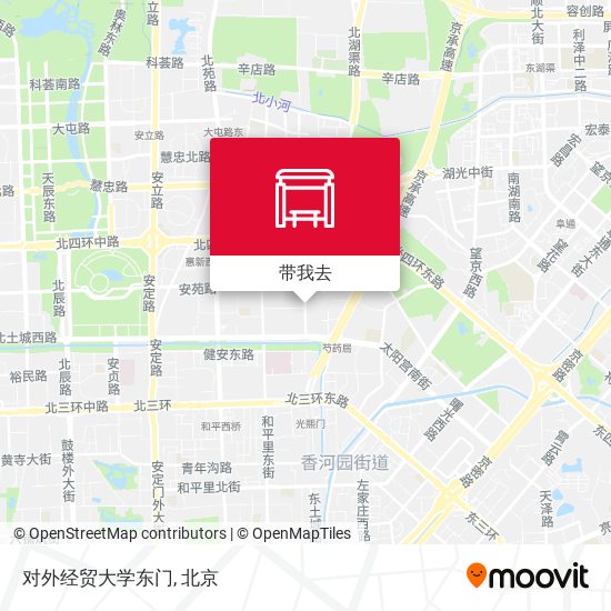 对外经贸大学东门地图