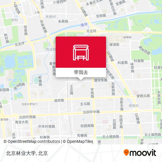 北京林业大学地图