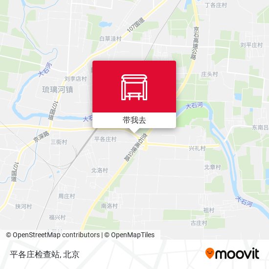 平各庄检查站地图