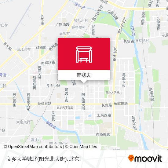 良乡大学城北(阳光北大街)地图