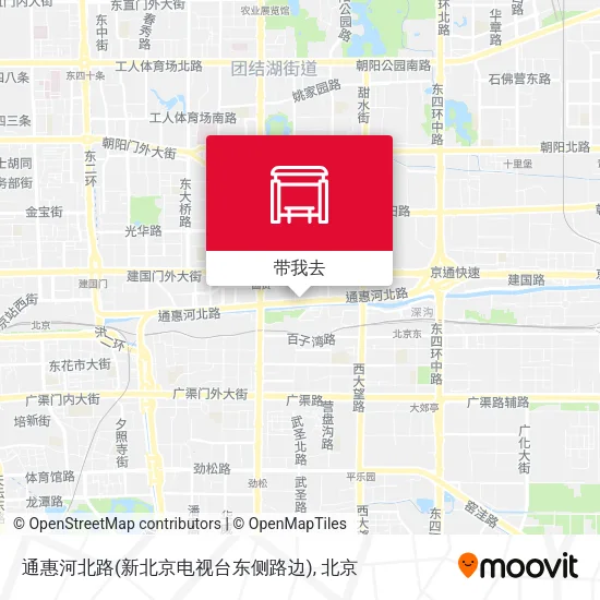 通惠河北路(新北京电视台东侧路边)地图