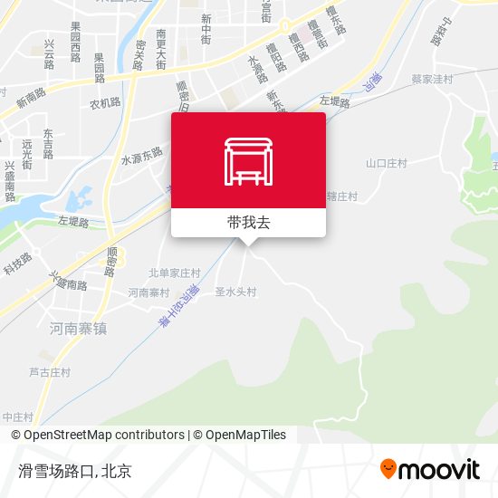 滑雪场路口地图