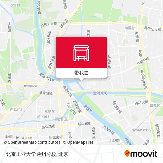 北京工业大学通州分校地图