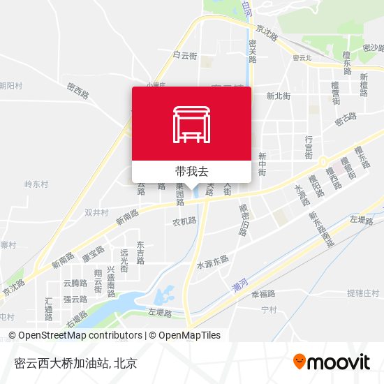 密云西大桥加油站地图
